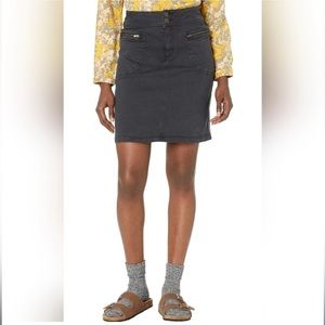 Prana stretch denim onyx black broadway skirt